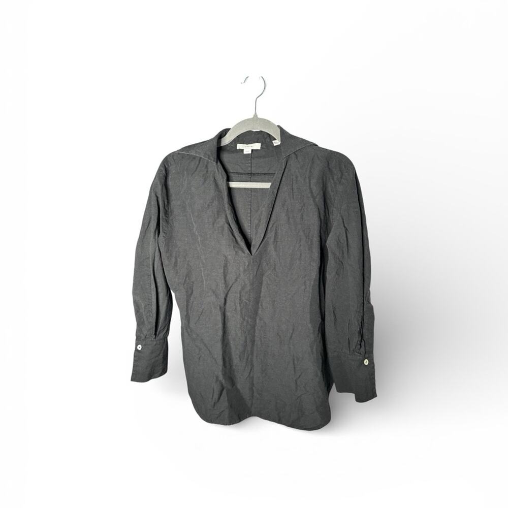 Vince Black Long Sleeve V Neck Blouse Size XS
